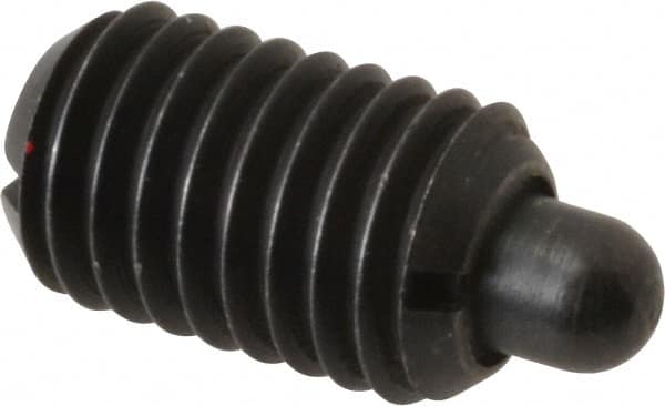 Gibraltar - 1/2-13, 13/16" Thread Length, 1/4" Plunger Projection, Steel Threaded Spring Plunger - 1/4" Max Plunger Diam, 1.7 Lb Init End Force, 8.5 Lb Final End Force - A1 Tooling