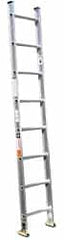 Made in USA - 10' High, Type IA Rating, Aluminum Extension Ladder - A1 Tooling