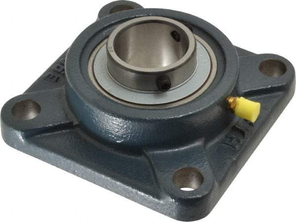 Value Collection - 1-1/4" ID, 4-1/4" OAW x 4-1/4" OAL x 4-1/4" OAH 4-Bolt High Temperature Flange Bearing - 2,500 Lb Static Cap, 4,300 Lb Dyn Cap, 3-1/4" Btw Mnt Hole Ctrs, 45/64" Base-to-Ctr Ht, Cast Iron - A1 Tooling