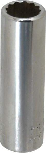 Blackhawk by Proto - 3/8", 1/4" Drive, Deep Hand Socket - 12 Points, 2" OAL, Chrome Finish - A1 Tooling