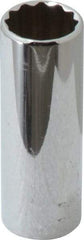 Blackhawk by Proto - 1/4" Drive, Deep Hand Socket - 12 Points, 1-15/16" OAL, Chrome Finish - A1 Tooling