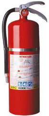 Kidde - 10 Lb, 4-A:80-B:C Rated, Dry Chemical Fire Extinguisher - 5-1/4" Diam x 19.13" High, 195 psi, 20' Discharge in 22 sec, Rechargeable, Steel Cylinder - A1 Tooling