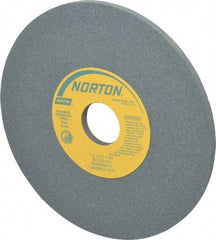 Norton - 7" Diam x 1-1/4" Hole x 1/4" Thick, I Hardness, 120 Grit Surface Grinding Wheel - Silicon Carbide, Type 1, Fine Grade, 3,600 Max RPM, Vitrified Bond, No Recess - A1 Tooling