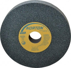 Norton - 7" Diam x 1-1/4" Hole x 1" Thick, I Hardness, 60 Grit Surface Grinding Wheel - Silicon Carbide, Type 1, Medium Grade, 3,600 Max RPM, Vitrified Bond, No Recess - A1 Tooling