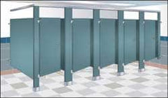 Bradley - Washroom Partition Steel Pilaster - 4 Inch Wide x 79-13/16 Inch High, ADA Compliant Stall Compatibility, Warm Gray - A1 Tooling