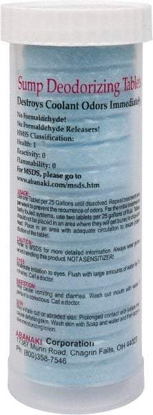 Abanaki - 16 oz Tube Deodorizing Tablet - 25 Gallon Volume Capacity - A1 Tooling