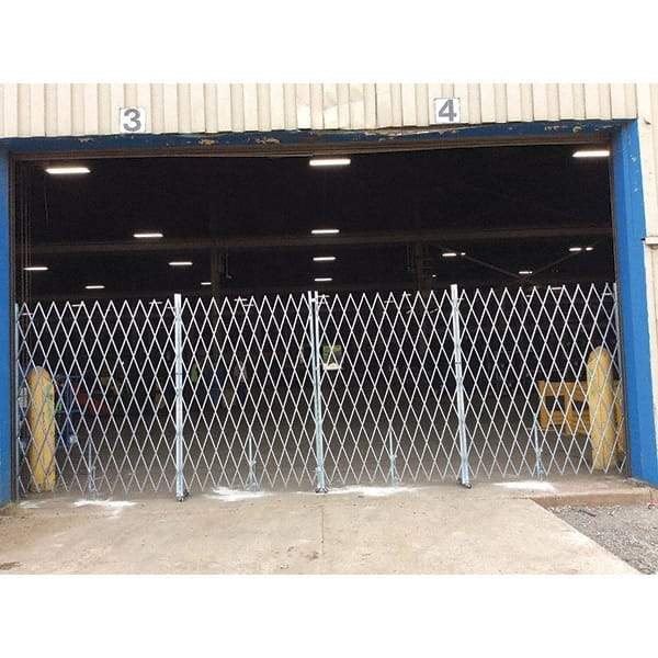 Illinois Engineered Products - 7' High Bi-Parting Folding Gates - Galvanized Steel, Silver - A1 Tooling