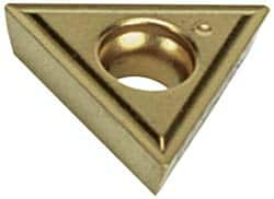 Hertel - TPMT32.52 LF Grade HC335 Carbide Turning Insert - TiC/TiCN/TiN Finish, 60° Triangle, 3/8" Inscr Circle, 3/32" Thick, 1/32" Corner Radius - A1 Tooling