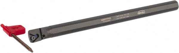 Hertel - 0.6" Min Bore Diam, 8" OAL, 1/2" Shank Diam, A-STFP Indexable Boring Bar - TP.. 21.51 Insert, Screw Holding Method - A1 Tooling