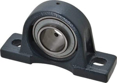 Value Collection - 1-7/16" ID, 3-21/32" OAW x 6-9/16" OAL x 3-21/32" OAH High Temperature Ball Bearing Pillow Block - 3,400 Lb Static Cap, 5,650 Lb Dyn Cap, 5" Btw Mnt Hole Ctrs, 1-7/8" Base-to-Ctr Ht, Cast Iron - A1 Tooling