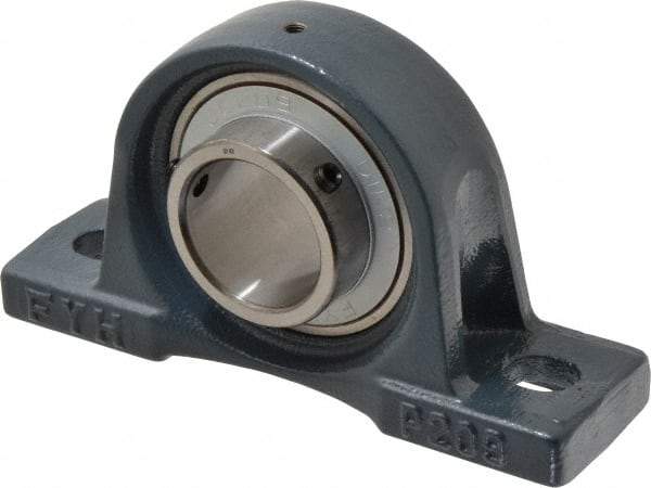 Value Collection - 1-3/4" ID, 4-3/16" OAW x 7-15/32" OAL x 4-3/16" OAH High Temperature Ball Bearing Pillow Block - 4,510 Lb Static Cap, 7,200 Lb Dyn Cap, 5-3/4" Btw Mnt Hole Ctrs, 2-1/8" Base-to-Ctr Ht, Cast Iron - A1 Tooling