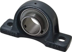 Value Collection - 1-15/16" ID, 4-7/16" OAW x 8-1/8" OAL x 4-7/16" OAH High Temperature Ball Bearing Pillow Block - 5,120 Lb Static Cap, 7,700 Lb Dyn Cap, 6-1/4" Btw Mnt Hole Ctrs, 2-1/4" Base-to-Ctr Ht, Cast Iron - A1 Tooling