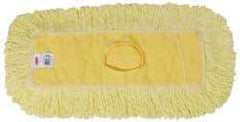 Rubbermaid - 18" Long x 5" Wide Yarn Blend Dust Mop Head - Envelope Connection, Yellow, Looped Head - A1 Tooling