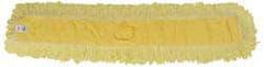 Rubbermaid - 48" Long x 5" Wide Yarn Blend Dust Mop Head - Envelope Connection, Yellow, Looped Head - A1 Tooling