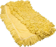 Rubbermaid - 60" Long x 5" Wide Yarn Blend Dust Mop Head - Envelope Connection, Yellow, Looped Head - A1 Tooling