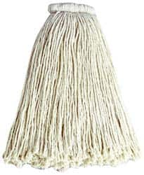 Rubbermaid - White Head Band, Large Cotton Cut End Mop Head - 4 Ply, Screw On Connection, Use for General Purpose - A1 Tooling