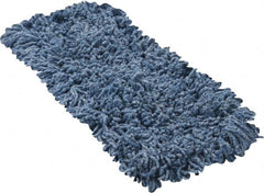 Rubbermaid - 18" Long x 5" Wide Yarn Blend Dust Mop Head - Slip-On/Slip-Through Backing, Blue, Twisted Loop Head - A1 Tooling