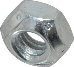 Value Collection - 1/4-20 UNC Grade C Hex Lock Nut with Distorted Thread - 7/16" Width Across Flats, 7/32" High, Cadmium Clear-Plated Finish - A1 Tooling