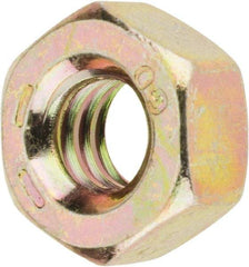 Value Collection - 1/4-20 UNC Steel Right Hand Hex Nut - 7/16" Across Flats, 7/32" High, Zinc Yellow Dichromate Finish - A1 Tooling