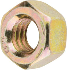 Value Collection - 5/16-18 UNC Steel Right Hand Hex Nut - 1/2" Across Flats, 17/64" High, Zinc Yellow Dichromate Finish - A1 Tooling