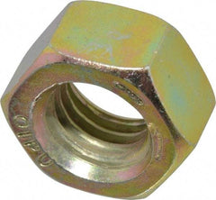 Value Collection - 9/16-12 UNC Steel Right Hand Hex Nut - 7/8" Across Flats, 31/64" High, Zinc Yellow Dichromate Finish - A1 Tooling