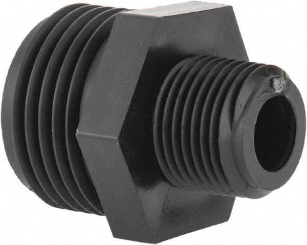 Green Leaf - 3/4 MGHT & 3/8 MPT Garden Hose Adapter - Polypropylene, Male Hose to Male Pipe Connector - A1 Tooling