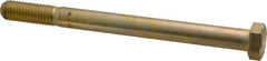 Made in USA - 1/2-13 UNC, 6" Length Under Head Hex Head Cap Screw - Partially Threaded, Grade 8 Alloy Steel, Zinc Yellow Dichromate Finish, 3/4" Hex - A1 Tooling