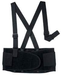 Valeo - Size XL, Hook & Loop, Elastic Belt with Adjustable Shoulder Straps - 52 to 62" Waist, 8" Wide, Black - A1 Tooling