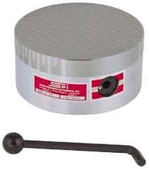 Suburban Tool - Fine Pole Round Permanent Magnetic Rotary Chuck - 6-1/4" Wide x 2-15/16" High, Ceramic - A1 Tooling