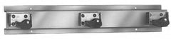 Bradley - 4" High, Stainless Steel with Rubber Holders, Wall Strip Organizer - 36" Long, 4 Holders - A1 Tooling