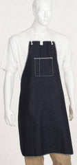 Ansell - 28 x 36" General Purpose Bib Apron - Denim, 14 oz Material, Blue, 1 Pocket, Tie Waist & Neck Strap Closure - A1 Tooling