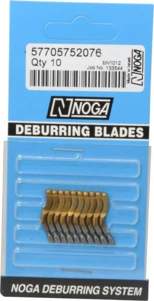 Noga - N1 Right-Handed High Speed Steel Deburring Swivel Blade - Use on Cross Hole, Hole Edge & Straight Edge Surfaces - A1 Tooling