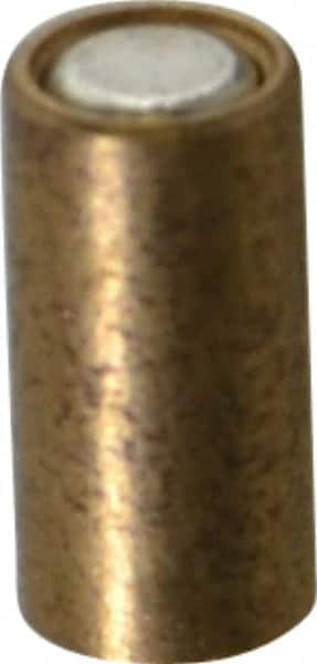 Mag-Mate - 1/8" Diam x 1/4" High, 0.1 Lb Average Pull Force, 0.2 Lb Max Pull Force, Neodymium Rare Earth Shielded Magnet - Brass Shield, 0.018" Shielding Wall Thickness - A1 Tooling