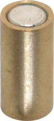 Mag-Mate - 1/4" Diam x 1/2" High, 0.75 Lb Average Pull Force, 1-1/2 Lb Max Pull Force, Neodymium Rare Earth Shielded Magnet - Brass Shield, 0.032" Shielding Wall Thickness - A1 Tooling