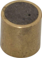 Mag-Mate - 3/8" Diam x 3/8" High, 2-1/2 Lb Average Pull Force, 5 Lb Max Pull Force, Neodymium Rare Earth Shielded Magnet - Brass Shield, 0.032" Shielding Wall Thickness - A1 Tooling