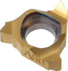 Carmex - 06IR Internal Right Hand 48-20 Partial Profile 60° Laydown Threading Insert - Grade BXC, TiN Coated Carbide - A1 Tooling