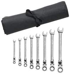 GearWrench - 8 Piece, 5/16" to 3/4", 12 Point Combination Wrench Set - Inch Measurement Standard, Chrome Finish, Comes in Vinyl Roll - A1 Tooling