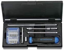 GearWrench - 26 Piece Ratcheting Screwdriver Set - Blade Sizes: Width 5/32, 3/16 & 1/4, Bit Sizes: Hex Inch 3/32, 1/8, 5/32, 3/16, 1/4 & 5/16, Philips #1 to #3, Torx T10, T15, T20, T25, T30 & T40 - A1 Tooling