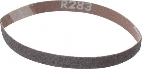 Norton - 1/2" Wide x 12" OAL, 60 Grit, Aluminum Oxide Abrasive Belt - Aluminum Oxide, Medium, Coated, X Weighted Cloth Backing, Series R283 - A1 Tooling