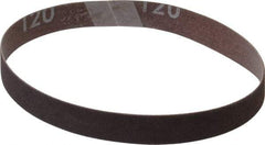 Norton - 1/2" Wide x 12" OAL, 120 Grit, Aluminum Oxide Abrasive Belt - Aluminum Oxide, Fine, Coated, X Weighted Cloth Backing, Series R283 - A1 Tooling