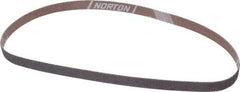 Norton - 1/2" Wide x 24" OAL, 40 Grit, Aluminum Oxide Abrasive Belt - Aluminum Oxide, Coarse, Coated, X Weighted Cloth Backing, Series R283 - A1 Tooling