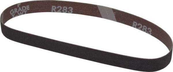 Norton - 3/4" Wide x 20-1/2" OAL, 80 Grit, Aluminum Oxide Abrasive Belt - Aluminum Oxide, Medium, Coated, Cloth Backing, Series R283 - A1 Tooling