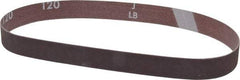 Norton - 3/4" Wide x 20-1/2" OAL, 120 Grit, Aluminum Oxide Abrasive Belt - Aluminum Oxide, Fine, Coated, Cloth Backing, Series R283 - A1 Tooling