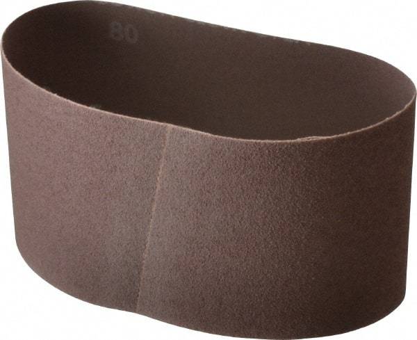 Norton - 3-1/2" Wide x 15-1/2" OAL, 80 Grit, Aluminum Oxide Abrasive Belt - Aluminum Oxide, Medium, Coated, X Weighted Cloth Backing, Series R228 - A1 Tooling