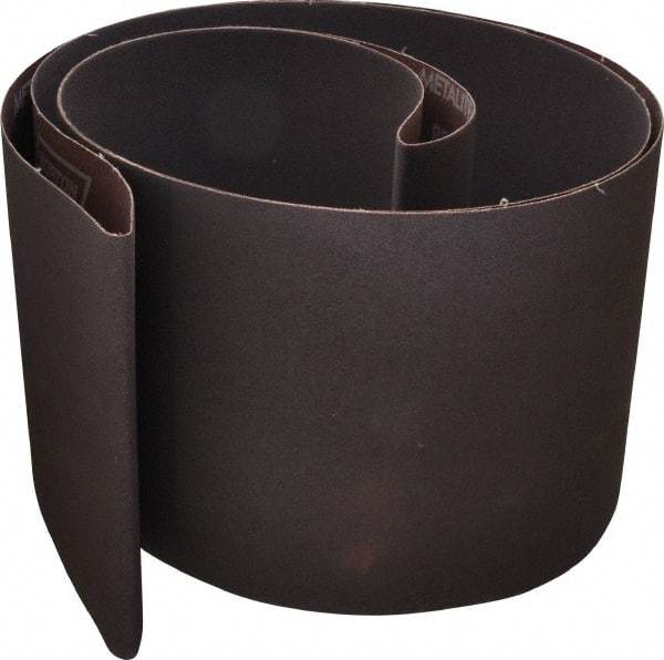 Norton - 8" Wide x 107" OAL, 100 Grit, Aluminum Oxide Abrasive Belt - Aluminum Oxide, Fine, Coated, X Weighted Cloth Backing, Series R228 - A1 Tooling