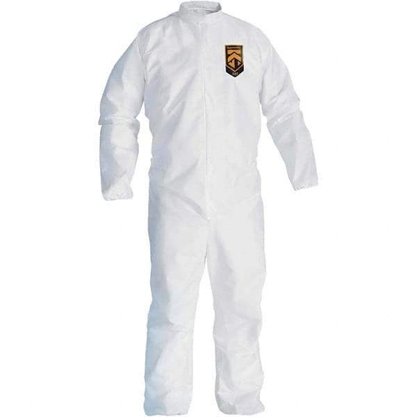 KleenGuard - Size 3XL SMS General Purpose Coveralls - White, Zipper Closure, Open Cuffs, Open Ankles, Serged Seams - A1 Tooling