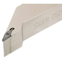 Iscar - SVJC, Left Hand Cut, 93° Lead Angle, 25mm Shank Height x 25mm Shank Width, Neutral Rake Indexable Turning Toolholder - 150mm OAL, Series Isoturn - A1 Tooling