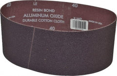 Norton - 4" Wide x 24" OAL, 40 Grit, Aluminum Oxide Abrasive Belt - Aluminum Oxide, Coarse, Coated, X Weighted Cloth Backing, Series R228 - A1 Tooling