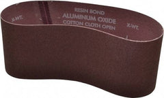 Norton - 4" Wide x 24" OAL, 80 Grit, Aluminum Oxide Abrasive Belt - Aluminum Oxide, Medium, Coated, X Weighted Cloth Backing, Series R228 - A1 Tooling