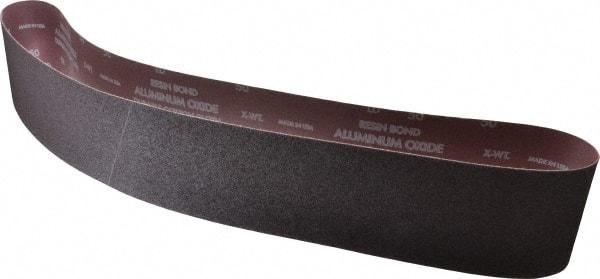 Norton - 4" Wide x 54" OAL, 50 Grit, Aluminum Oxide Abrasive Belt - Aluminum Oxide, Coarse, Coated, X Weighted Cloth Backing, Series R228 - A1 Tooling